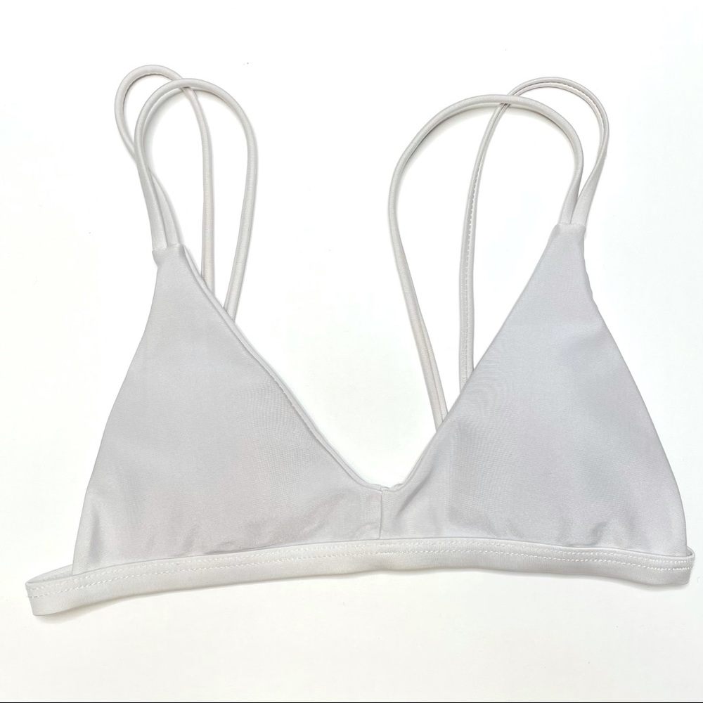 White Strappy Bikini Top